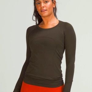Lululemon Swiftly Tech Long Sleeve Crew Olive (Size 4)